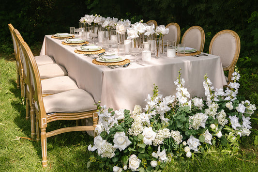 Reception Table Roses & Candles