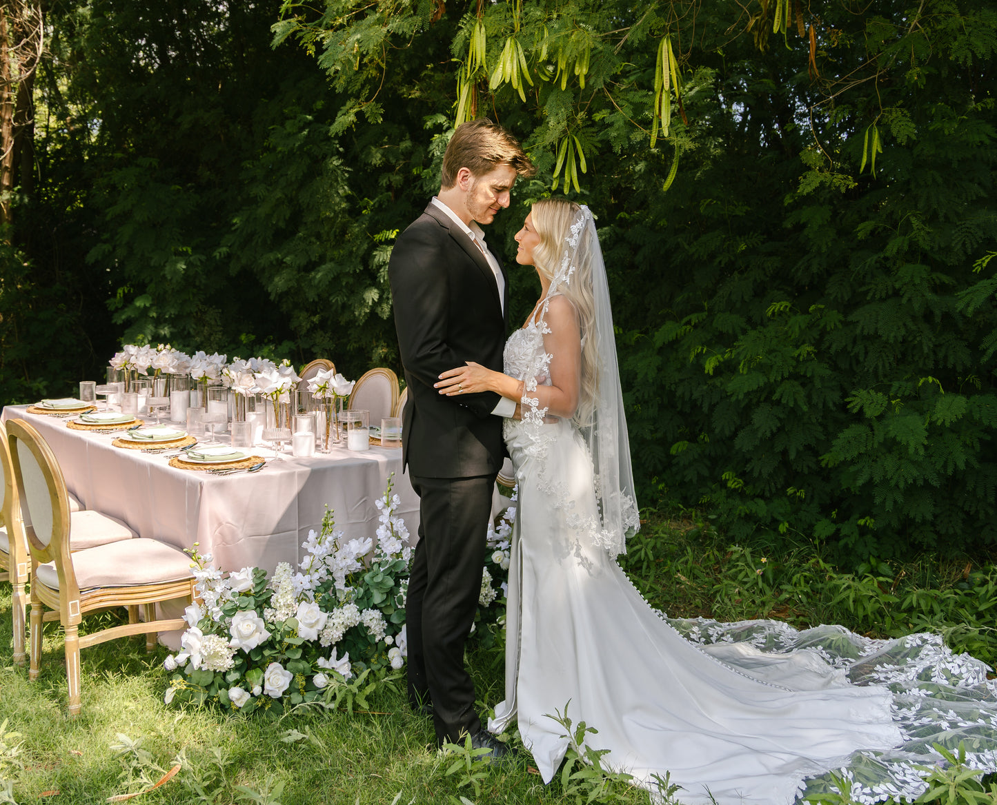 Reception Table Roses & Candles